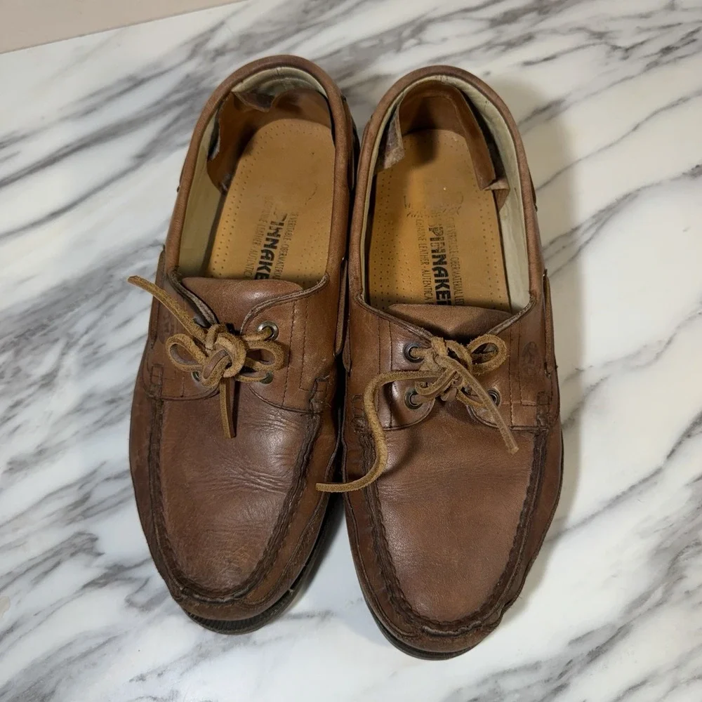 Mephisto Spinnaker Boat Shoes Men's 10.5 Brown Leather Loafers Air Relax Lace Up